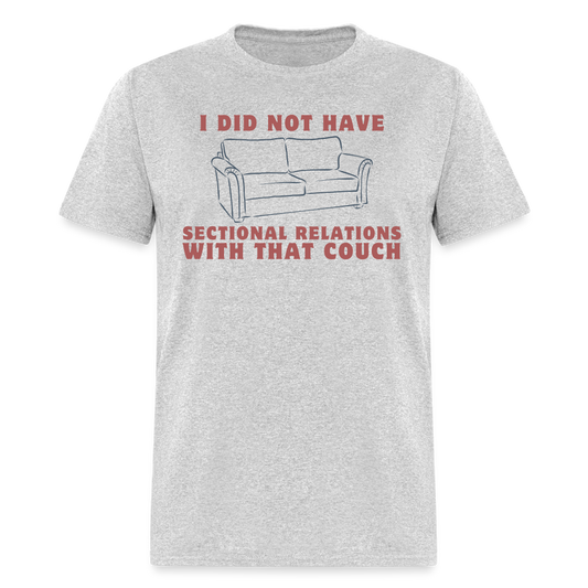 I Did Not Have Sectional Relations With That Couch Adult Tee | JD Vance Parody - heather gray